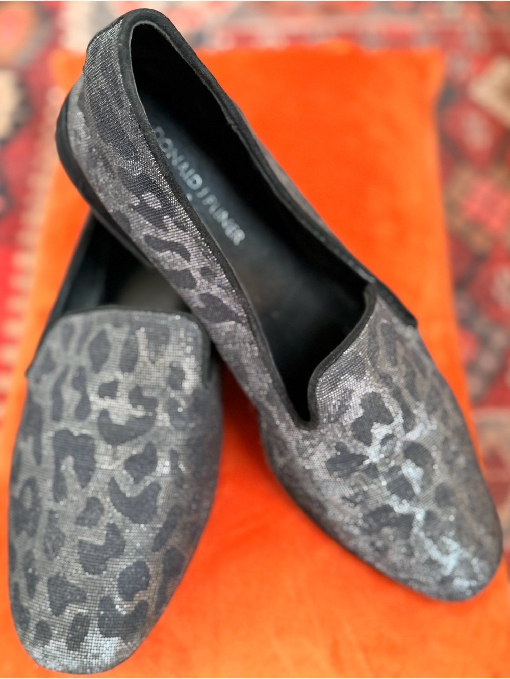 Donald J Pliner Metallic Leopard Loafer